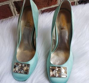 Joan & David Satin Pump